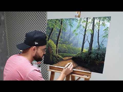 Vídeo: Como Pintar Uma Paisagem A óleo