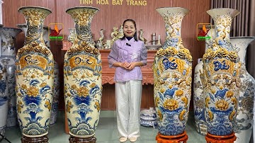 Lộc Bình Phúc Đức Đắp Nổi Men Rạn VIP - Tinh hoa gốm sứ phong thủy từ Quỳnh Gốm Bát Tràng