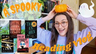 A SPOOKY READING VLOG  || thrillers, witchy romance, and horror books!