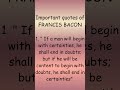 #ugcnet net english literature.Important quotes of FRANCIS BACON #englishliterature