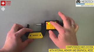 Double range non-rotating computerized micrometer