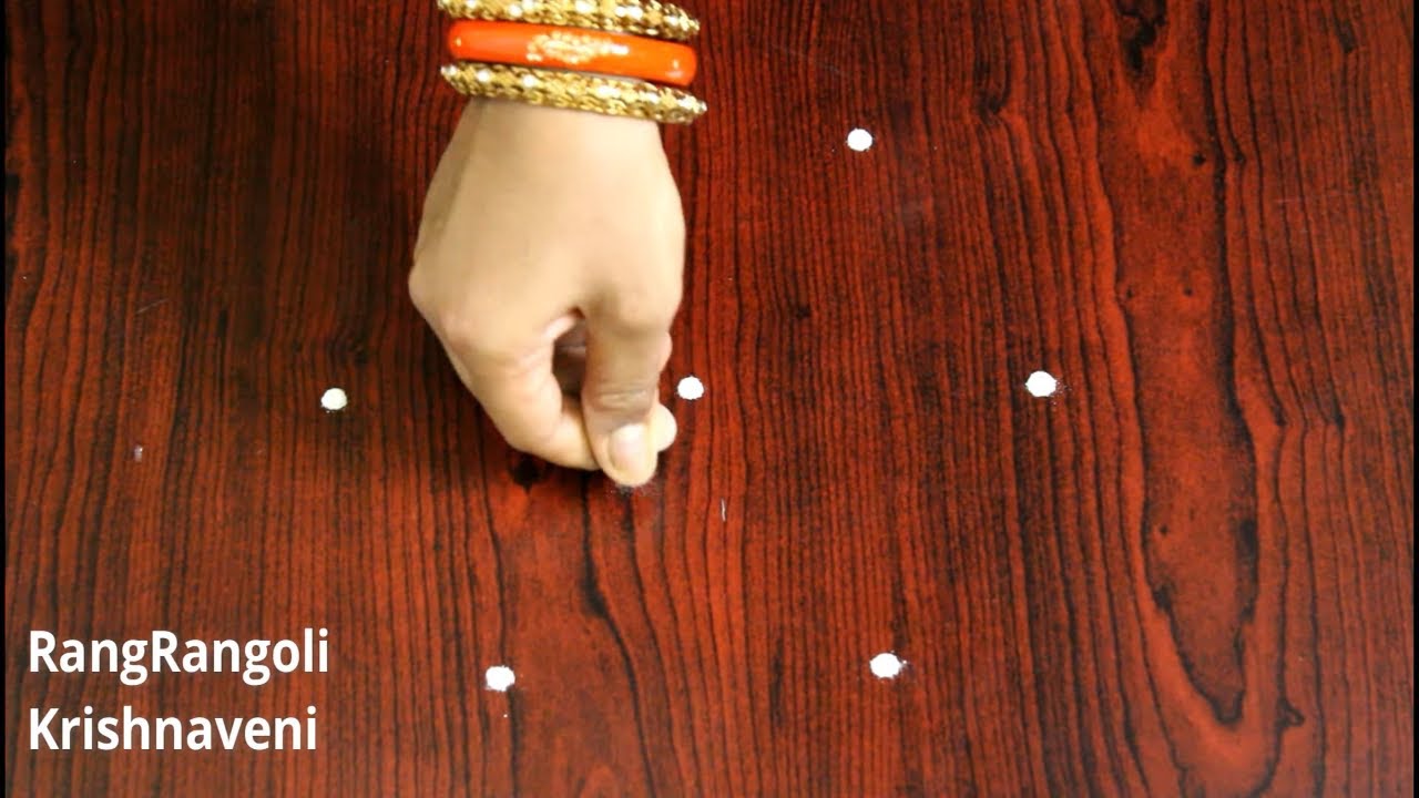 RangRangoli Krishnaveni: 3*2 dots Small Rangoli for Daily use | Easy Kolams | Simple Daily Muggulu