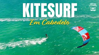 Kitesurf Na Ponta De Campina Cabedelo, Paraíba 5Km De João Pessoa Imagens Aéreas Drone 4K
