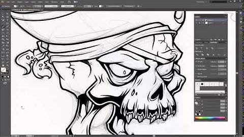 Adobe Illustrator Tutorial - make pirate skull vector images