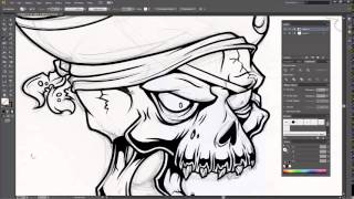 Adobe Illustrator Tutorial - make pirate skull vector images