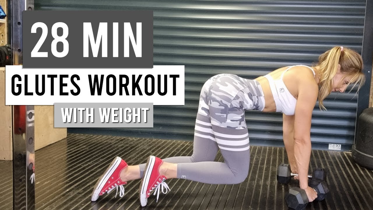 28 MIN GLUTE KILLER WORKOUT AT HOME / With Weights YouTube