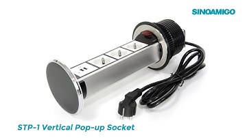 STP-1 Vertical Pop-up Socket: Discreet and functional power solution for your kitchen design.
