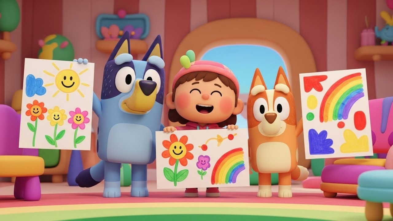 Bluey Painted Spots on the Wall 🎨🐶 | Funny Toddler Song | Kids Rhymes