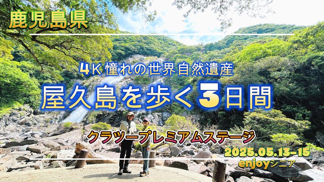 ４K憧れの世界自然遺産・屋久島3日間　#屋久島＃トレッキング＃ハイキング＃紀元杉＃白谷雲水峡＃ヤクスギランド＃シニア夫婦旅＃屋久島いわさきホテル＃大川の滝＃千壽の滝＃屋久杉＃桜島噴火＃旅にハプニング