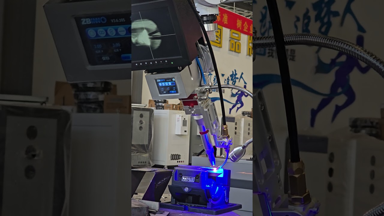 #leapionlaser  1500W guide rail robot welding machine with Syntec robot and ZBTK head,  1