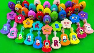 Rainbows SLIME🎉Look Numberblocks, Alphablocks, Alphabet Lore in Flowers, Violins Glitter, Satisfying