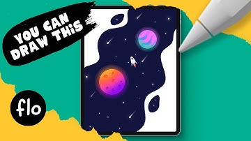 You Can Create This Space ANIMATION using PROCREATE and ADOBE FRESCO