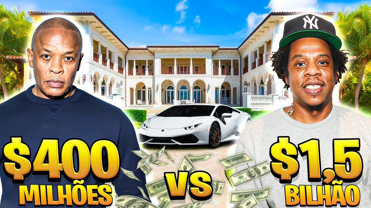 Quem é o rapper mais rico: Dr. Dre ou Jay-Z? (carreira, mansões, carros, fortuna...)