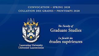 Convocation 2020 / Collation des grades 2020 - Grad studies / Études supérieures