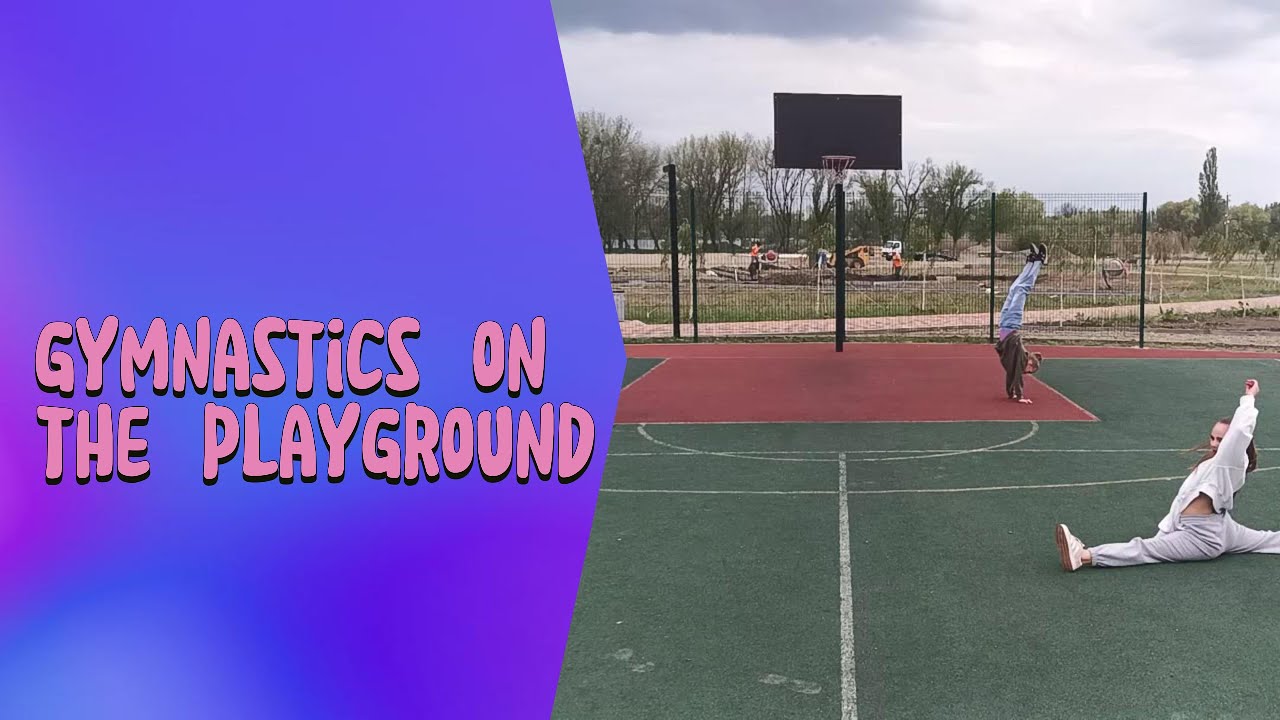 gymnastics on the playground  