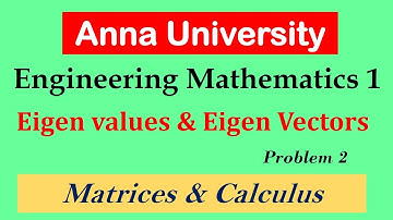 Eigen values and Eigen Vectors in Tamil |Anna University | Unit 1 | | Matrices and Calculus | MA3151