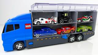 Lightning McQueen Toy Cars Review,Ramp Race & Fish Tank Crash!ライトニング・マックィーン ミニカー レビュー坂道レース&水槽チャレンジ!