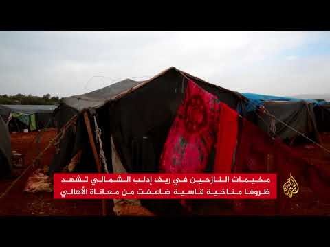 مخيمات النازحين بريف إدلب تشهد ظروفا مناخية قاسية