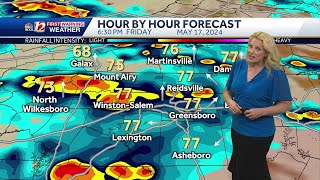 WATCH: Rainy May Afternoons Continue in North Carolina, Isolated Severe Storm Risk Saturday