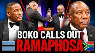 President BOKO confronts President RAMAPHOSA | SHOCK Moment Live On Camera! 🇧🇼🇿🇦