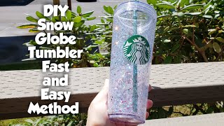 Snow globe cup DIY / Starbucks snow globe tumbler
