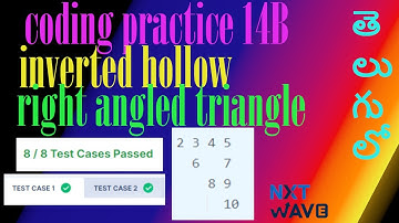 coding practice 14B || numbers in inverted hollow right angled triangle || CCBP || NXTWAVE || python