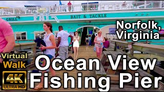 [4K] Ocean View Fishing Pier Norfolk Virginia USA | No Talk Just Walk | Walking Tour | GoPro Hero 10