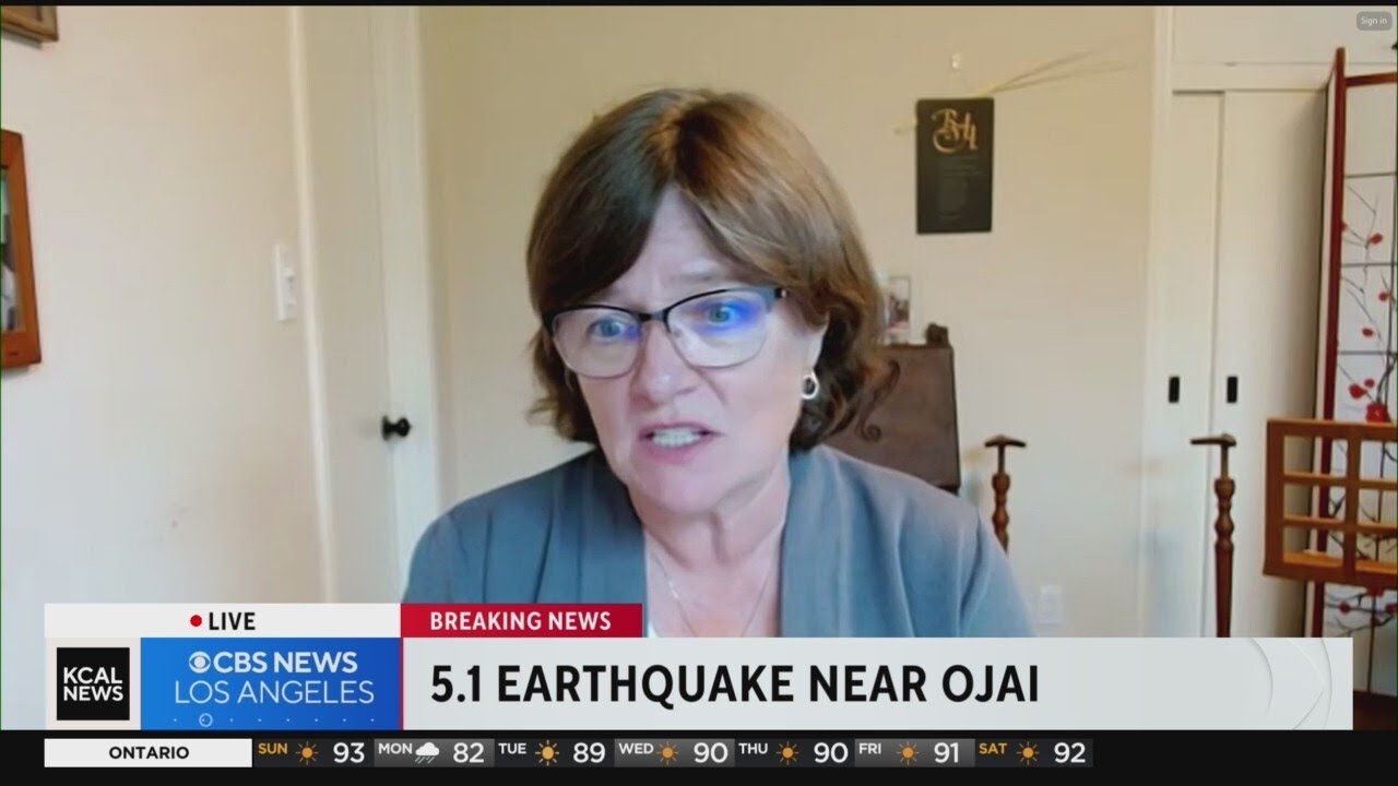 Dr. Lucy Jones talks about the 5.1 earthquake that struck near Ojai