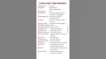 Facts About Muse Wearables #technology #factshorts #awareness
