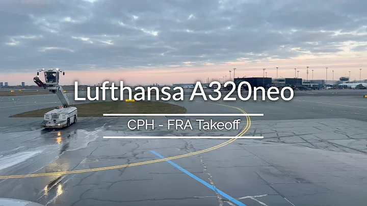 Lufthansa A320neo | Copenhagen to Frankfurt Sunrise Takeoff