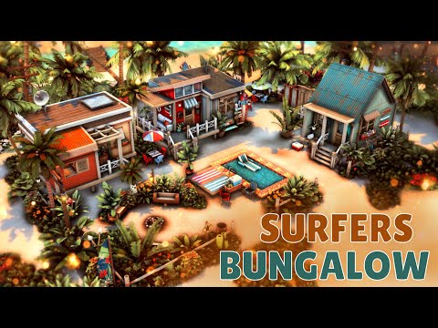 Бунгало для серферов Симс 4 | Строительство | Bungalow for surfers Sims 4 | NO CC