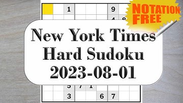 This New York Times Hard Sudoku has an easy solution.