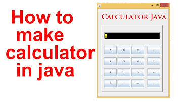 How to make calculator in java