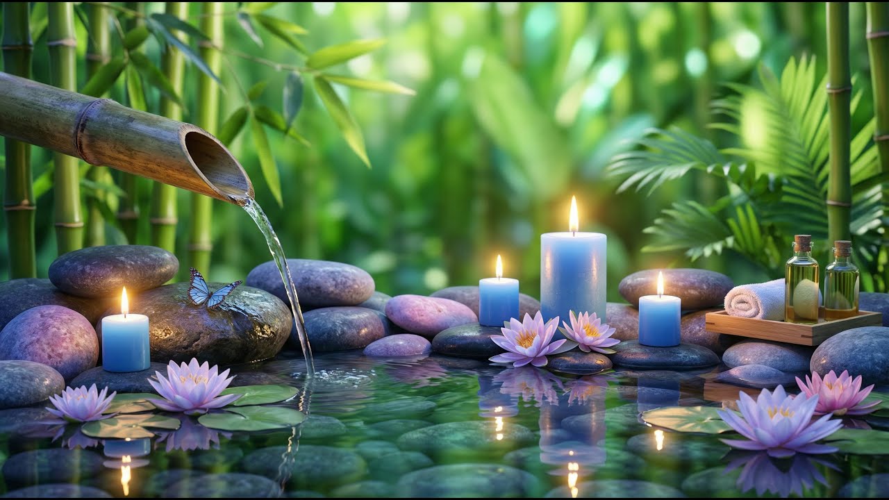 Warm intimate piano 🕯️ deep sleep & calm 🌿 bamboo water sounds ✨