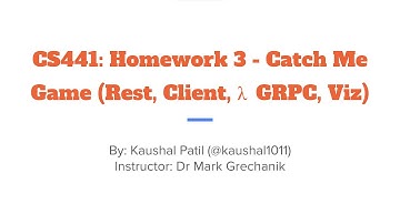 CS441 Homework3: Catch Me Game