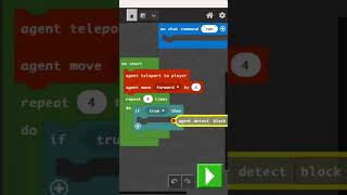 Mighty Minutes with Minecraft EE: Coding Your Agent to Detect Blocks #shorts