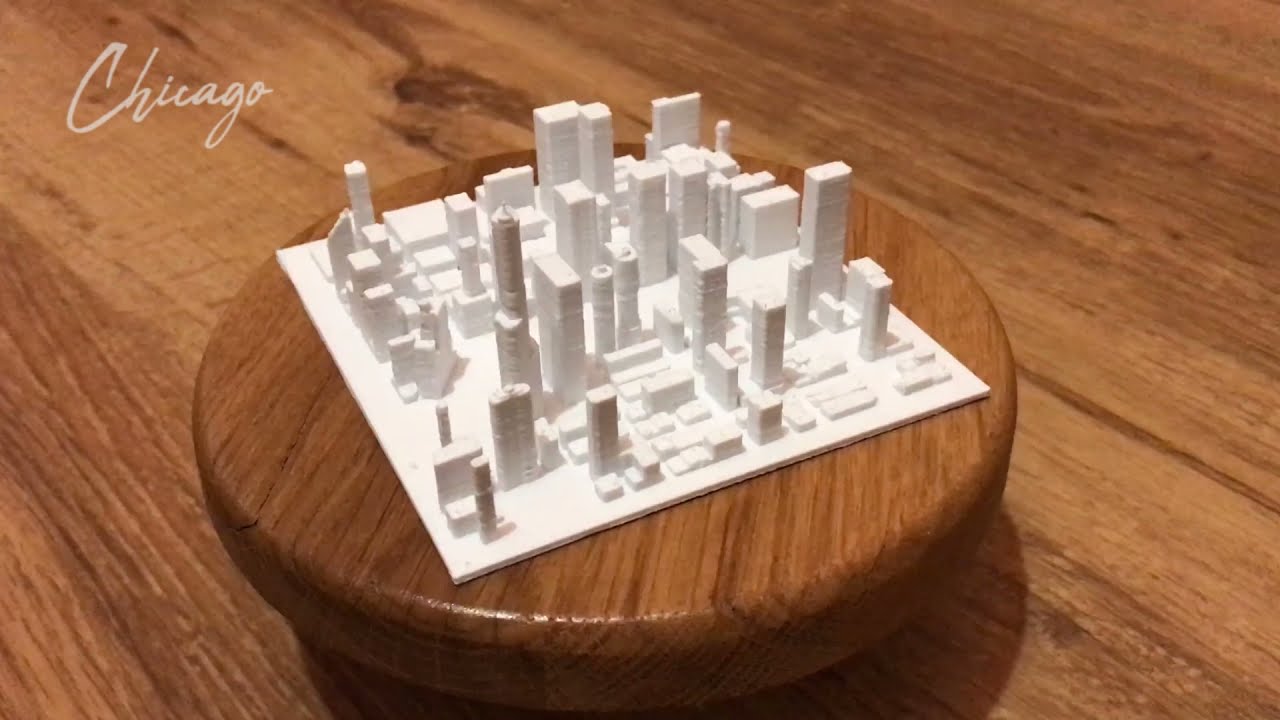 City model of Chicago - Skyscrapers - 3D print
