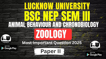 MOST IMPORTANT QUESTIONS | Animal Behaviour & Chronobiology | B.Sc. Sem 3 | Paper 2 IMP Questions