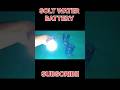 SOLT water BATTERY || #experiment #battery #diy
