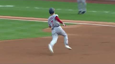 Trea Turner FAST Inside The Park Home Run vs  Phillies //  MLB 2020