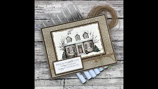 Unity Quick Tip: Cozy Home Card with Dry Embossing and Ink Blending