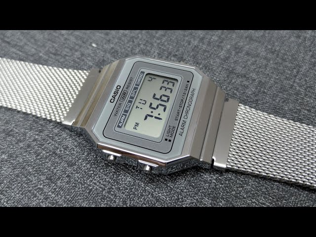 A700WM-7AVT, Vintage Stainless Steel Silver Watch