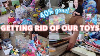 EXTREME TOY DECLUTTER || Getting Rid of 40% of our Toys || Toy Storage & Organization