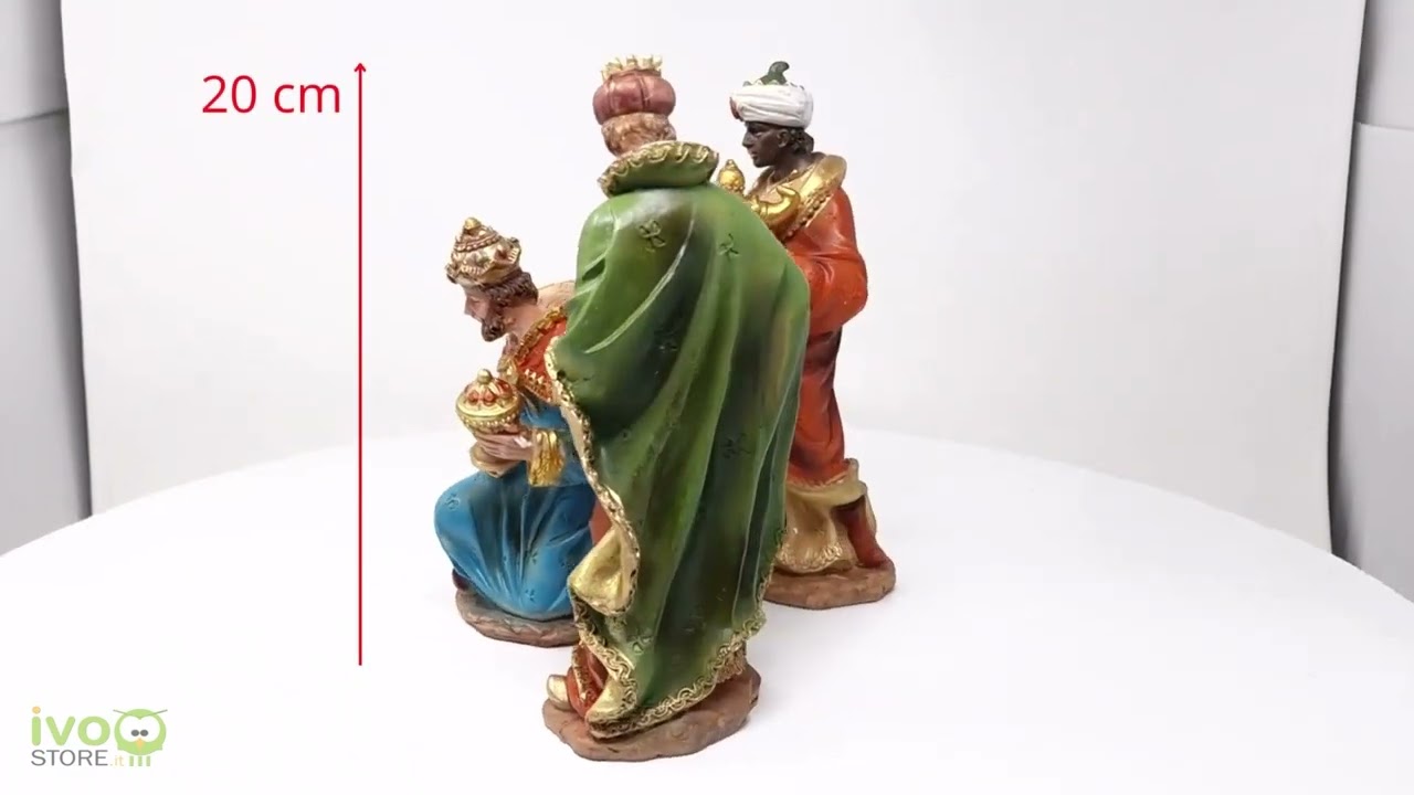 Gerimport Sl Natività In Resina – Set Presepe Da 8 Pezzi, Altezza 20 Cm, Personaggi Sacri Per Decorazione Natalizia