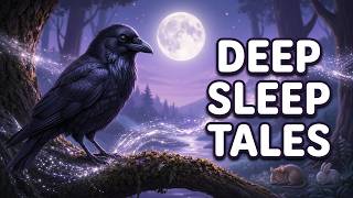 Deep Sleep Story for kids: The Soft Inky Charcoal Crow and the Silver Breeze | Bedtime Dreamy Paws