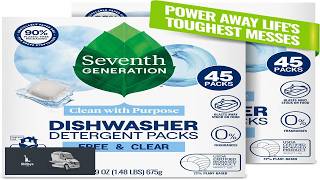 Seventh Generation Dishwasher Detergent Packs Free & Clear 45 Count