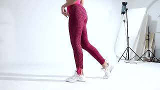 Custom Women Active Honeycomb Workout Leggings, Custom Yoga Pants Leggings Logo Factory China