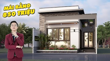 850tr QUÁ RẺ với mẫu nhà cấp 4 mái bằng 1 tầng do Maxhome thiết kế thi công trọn gói| MH02777