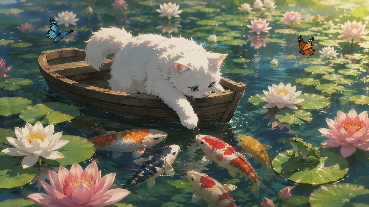 Watch 🎵 Lo Fi Music | Cat In Koi Pond | Relax, Work, Study🐱 on YouTube Watch 🎵 Lo Fi Music | Cat In Koi Pond | Relax, Work, Study🐱 on YouTube