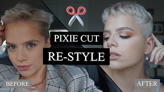 Come To The Barbers With Me - Pixie Cut Re-Style | TINIETASHAA